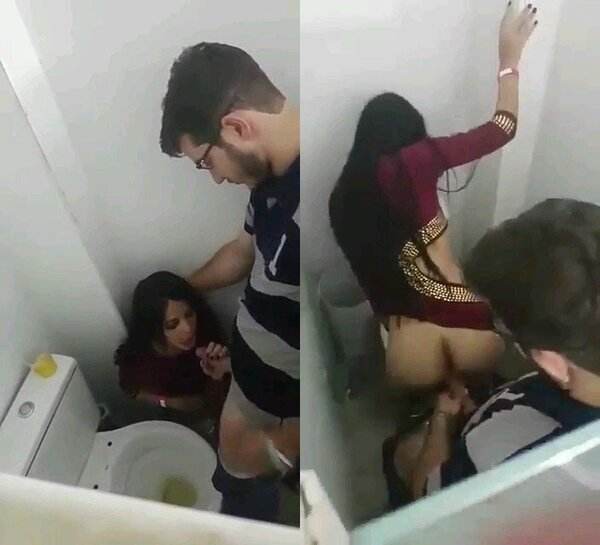 Horny couple ok xxx fucking in public toilet mms