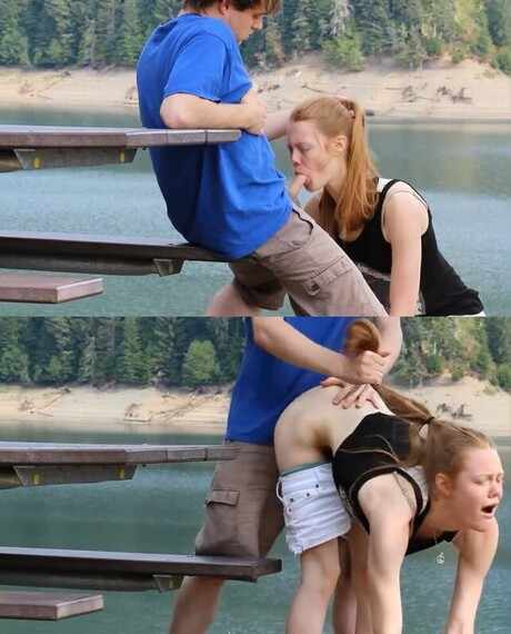 Amateur couple blowjob public outdoors xxnx hd sex creampie HD