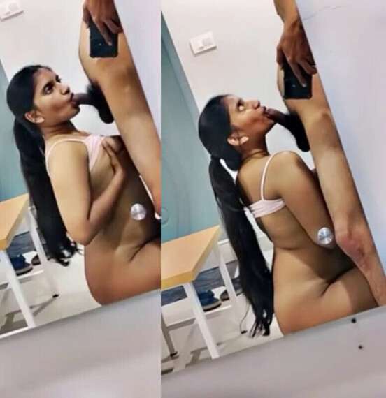 Amateur horny college girl videbd sucking bf cock in calssroom