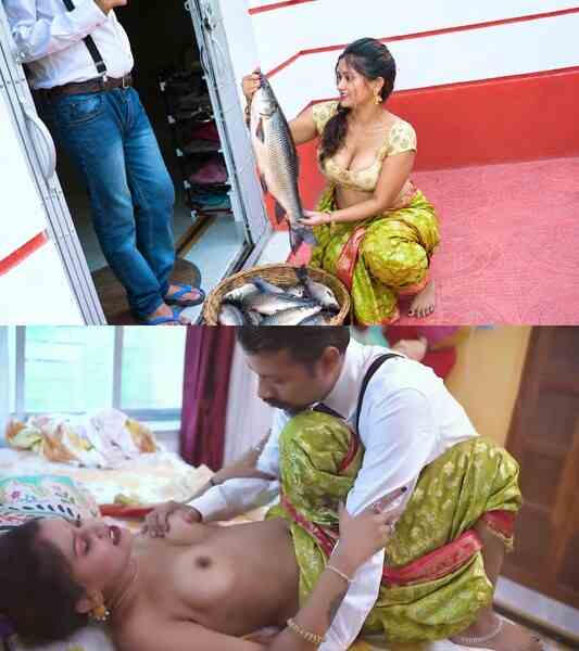 Machali Bechne wali hot bhabhi in red saree ko bula ke chod diya HD