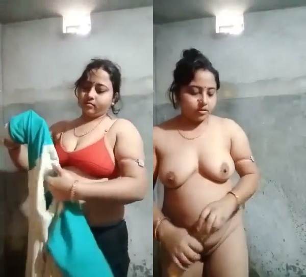 Very beautiful hot figure muslim bhabi big boob bathroom nude