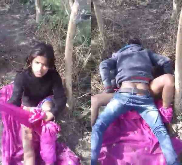 Village sexy beautiful lover couple hot love sex fuck outdoor caught